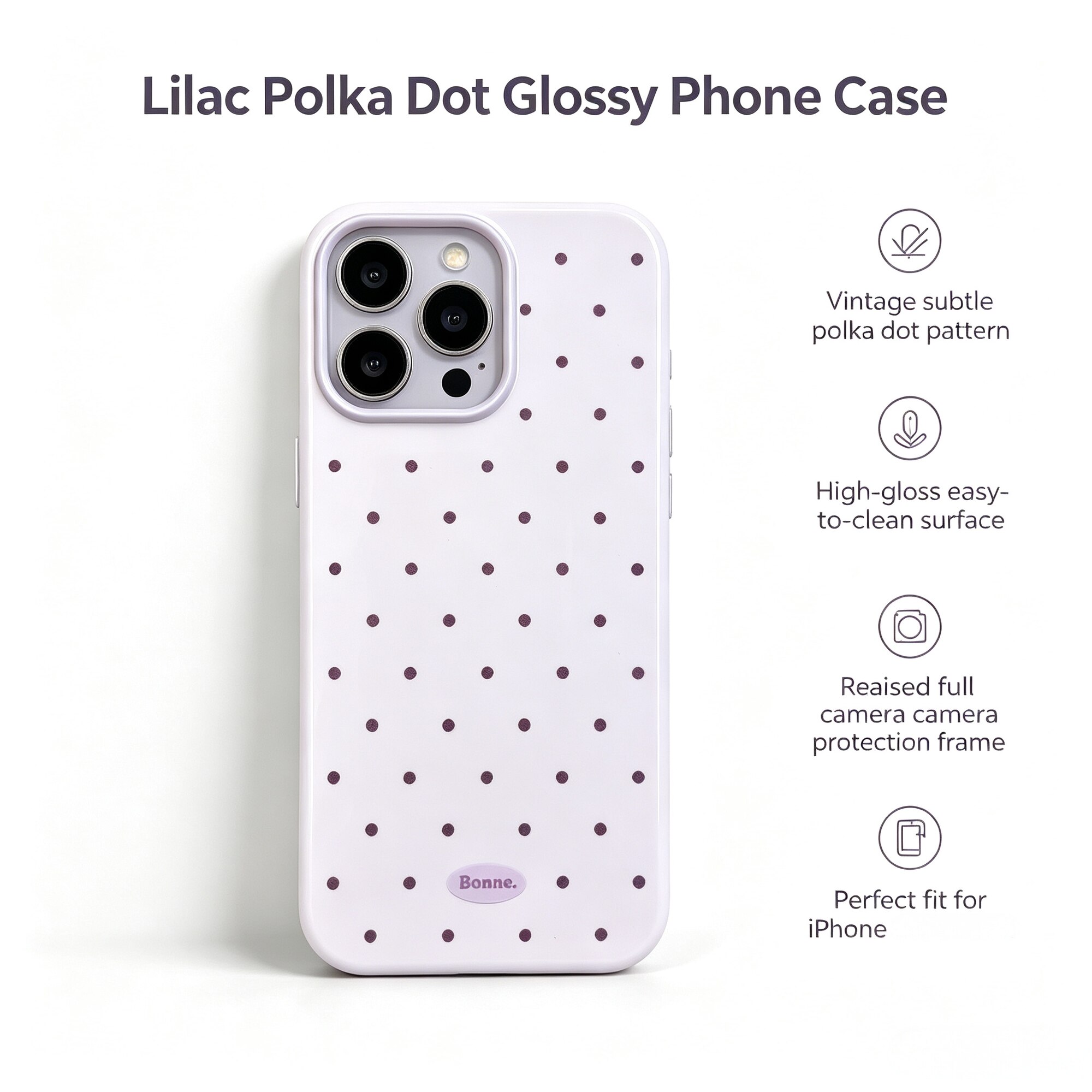 Husa telefon TPU, model buline retro si color-block, protectie soc, pentru iPhone 17 Pro