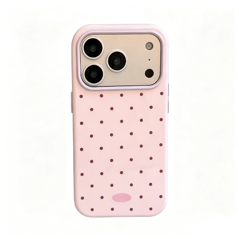Husa telefon TPU, model buline retro si color-block, protectie soc, pentru iPhone 17 Pro
