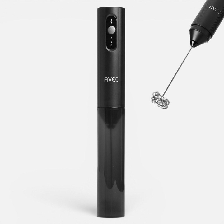 Újratölthető szürke mixer USB-vel tejhabhoz