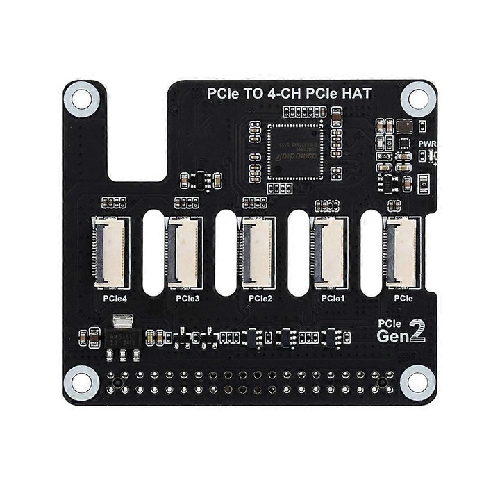 Placa Expansiune PCIe 4 Canale Negru 10x7cm