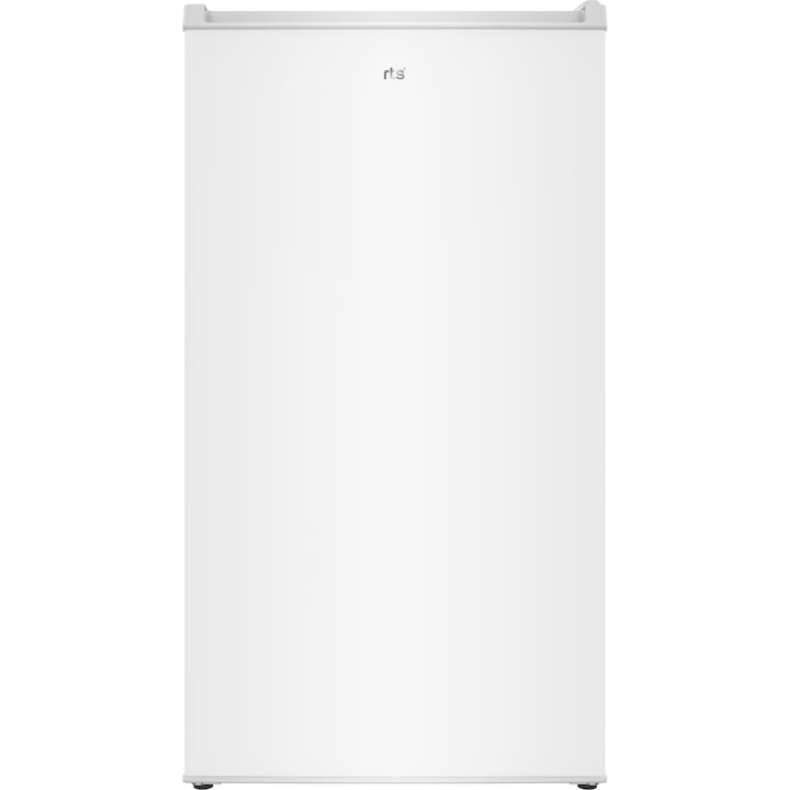 Frigider cu o usa RTS RAC-FSRS120DT-W, 83L, Clasa E, Lumina LED, 2 Rafturi din sticla, Usa reversibila, H 85 cm, Alb
