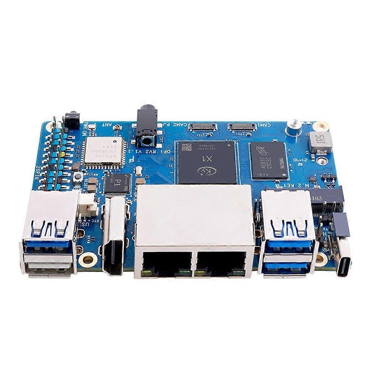 Placa de baza RISC-V 8 nuclee 2TOPS AI 4GB LPDDR4X albastru 89x56x1.6mm