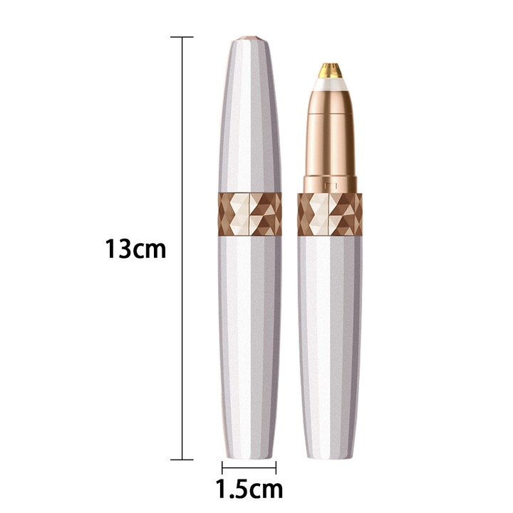Hordozható, USB-ről tölthető szemöldök epilátor, arany