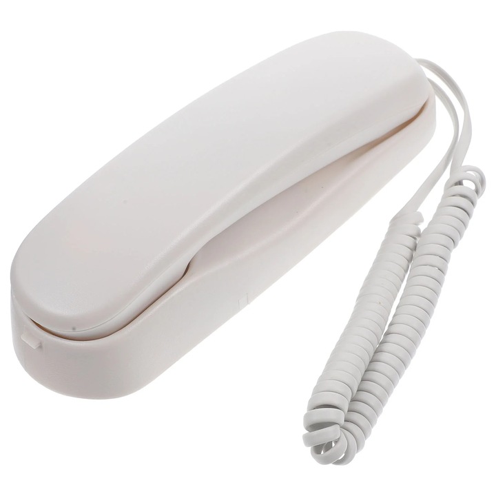 Telefon fix perete, mini, alb, 21x7.5x7 cm