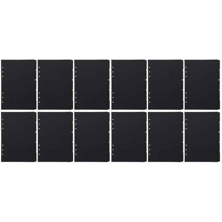 Separatoare foi A5, 12 seturi, negru, 20.8x15x0.1cm