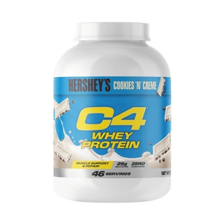 Proteine, Cellucor, C4 Whey Protein, Cookies And Cream, 1587gr