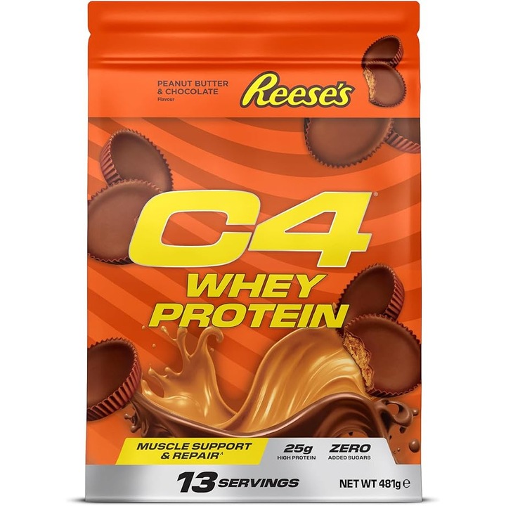 Fehérje, Cellucor, C4 Whey Protein, Reese's Peanut Butter Cup, 481gr