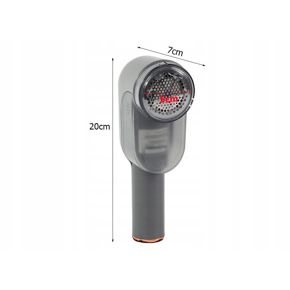 Aparat electric pentru scame haine cu ecran LCD reincarcabil USB 7W 6 lame din otel pentru pulovere tapiterie paturi si textile gri