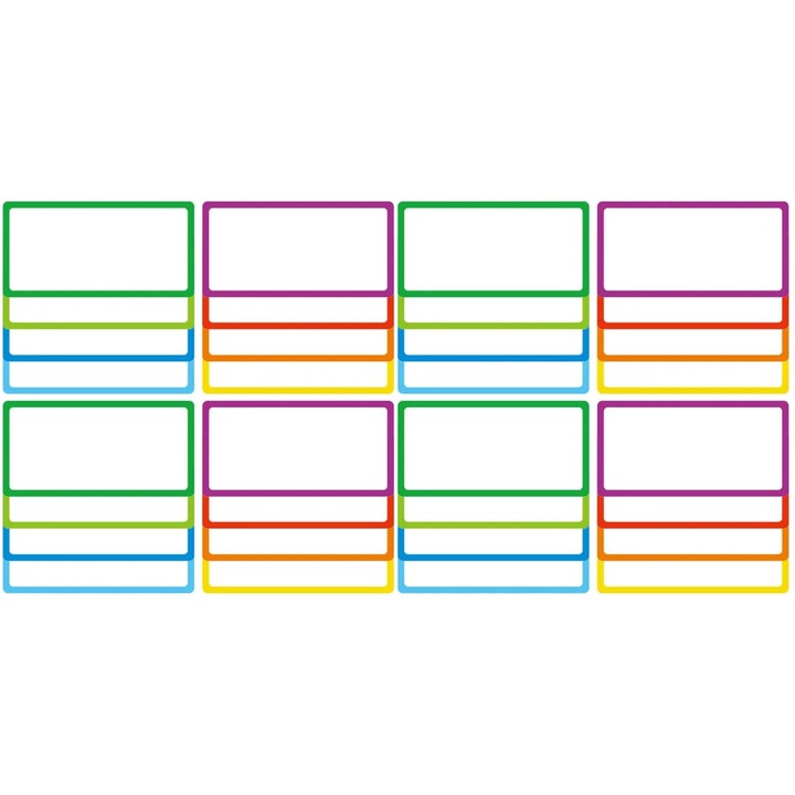Etichete magnetice, set 32 buc, PET, multicolor, 8x4x0.2cm
