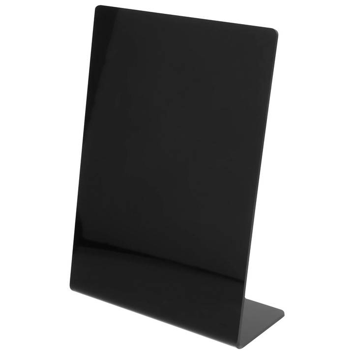 Tabla mesaj dubla fata, acril, negru, 21x14.9x6cm