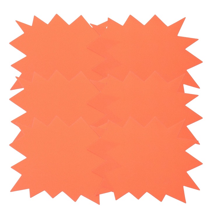 Etichete pret explozie portocaliu 17x12.5cm set 30 buc