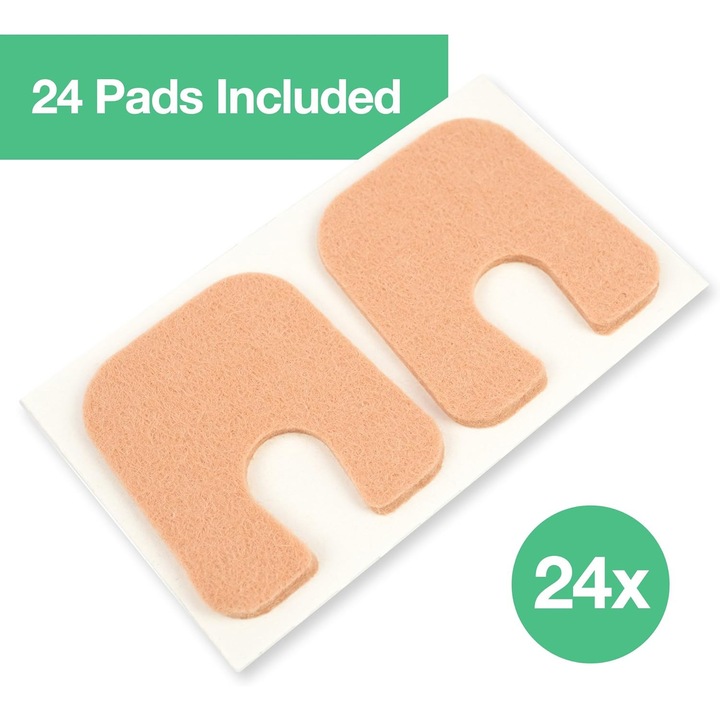 Plasturi pentru bataturi, 24 buc, autoadezivi, lana, 1.9x2x0.6cm, bej