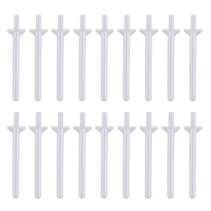 Aplicatoare ceara nas, 50 buc, plastic, 7x1.5cm, alb