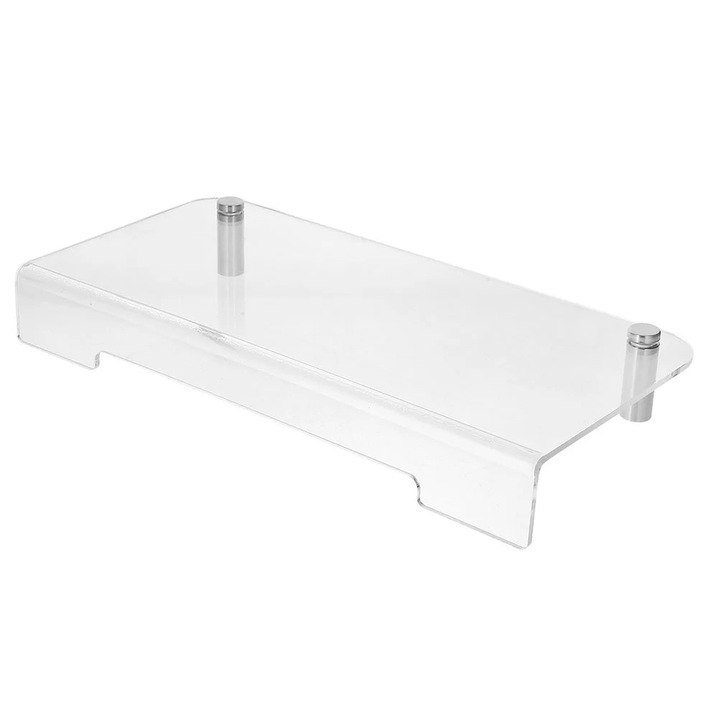 Suport monitor birou, acril, multifunctional, transparent, 50x20x6cm