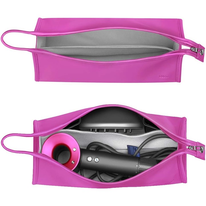 Geanta de calatorie pentru uscator de par si accesorii, piele PU, impermeabil, 35x15x14cm