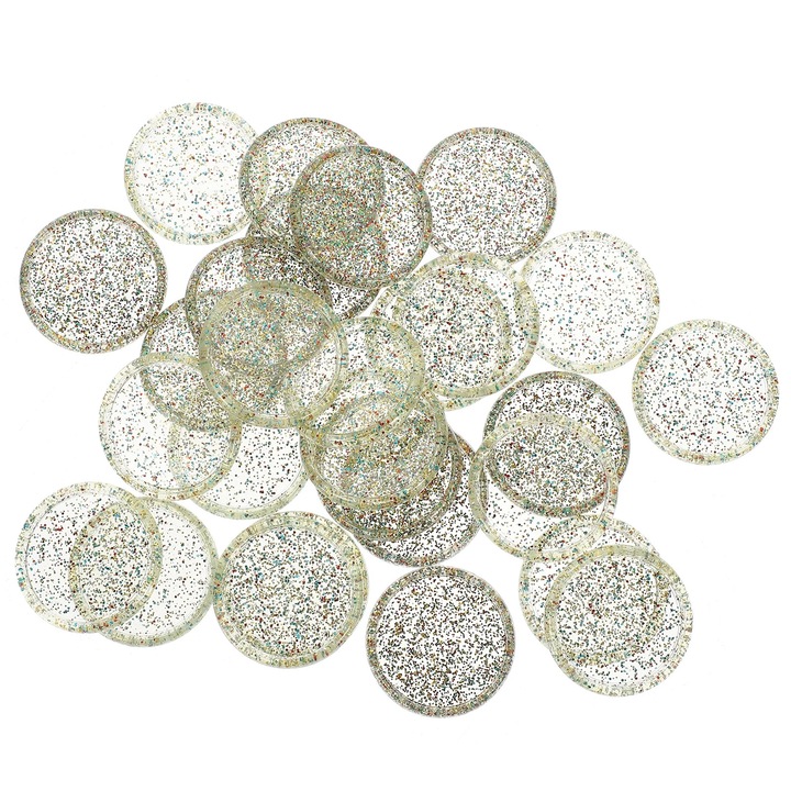 Set 30 discuri legare foi, plastic, 3.5x3.5x0.2cm, multicolor
