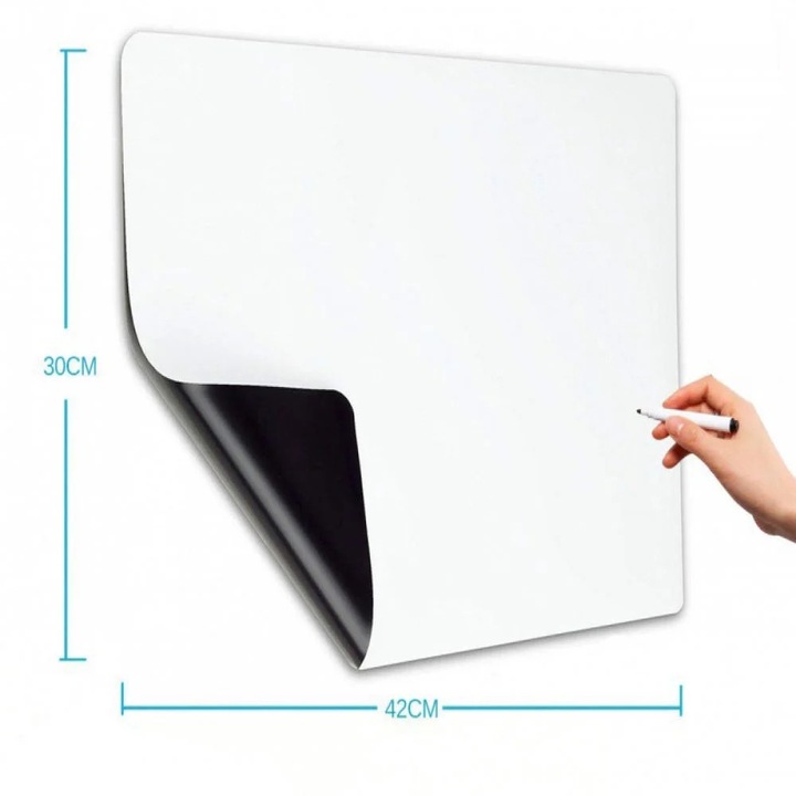 Tabla magnetica alba, 42x30cm, alb