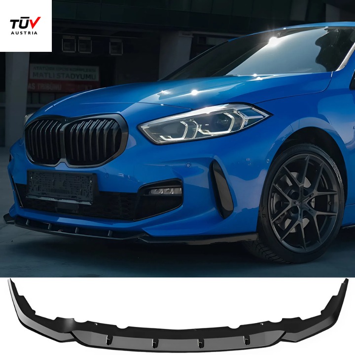 BMW 1 Series F40 M-Pack / M135i 2019-2024 Kompatibilis Első Splitter ABE TÜV Tanúsítvánnyal Aerodinamikus ABS Műanyag Sport Kivitel