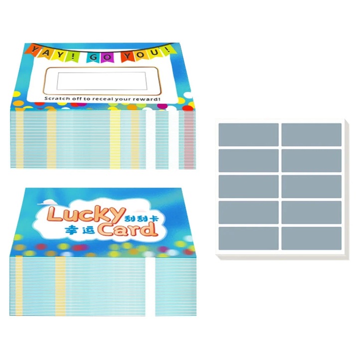 Set carduri creative de zgariat pentru copii, multicolor, 8.5x5.5x0.1cm