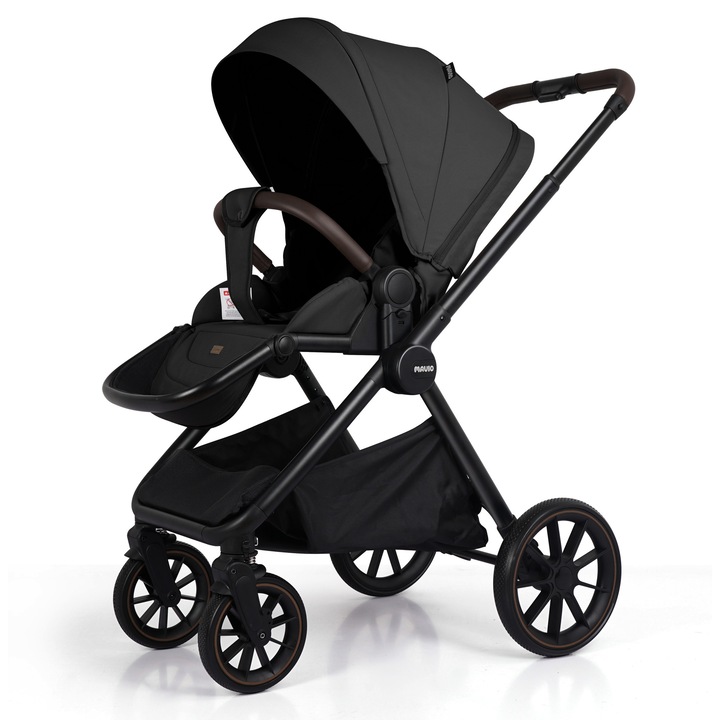 Carucior Sport pentru Bebelusi Mavio®, Model Urban, 0–4 Ani, Pana la 22 kg, Landou Reversibil, Spatar Reglabil 3 Pozitii, Pliere One Fold, Suspensii, Cadru Aluminiu, Pliere Carte, Centura de Siguranta 5 Puncte, Roti Cauciuc, Negru