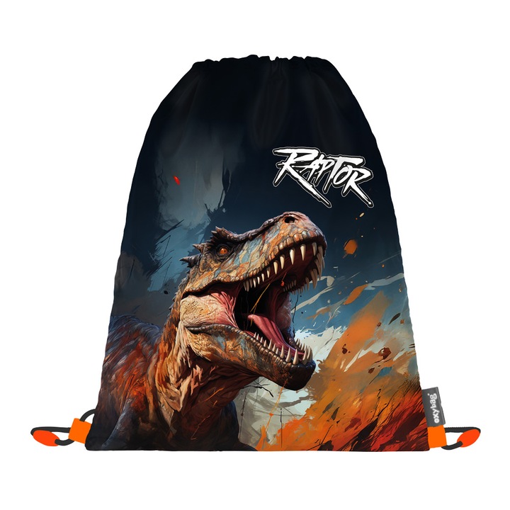 OXY Tornazsák Dino Raptor, sportos dizájn, strapabíró anyag, 20x10x25cm