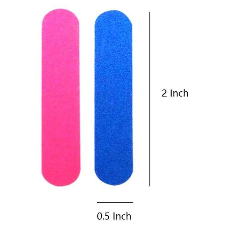 Körömreszelő, 100 db, kétoldalas, 5 cm, fa, abrazív
