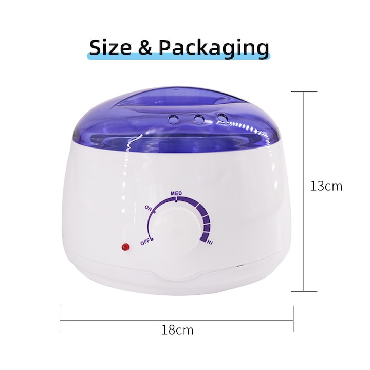 Incalzitor ceara depilare, alb, 10min, 500ml