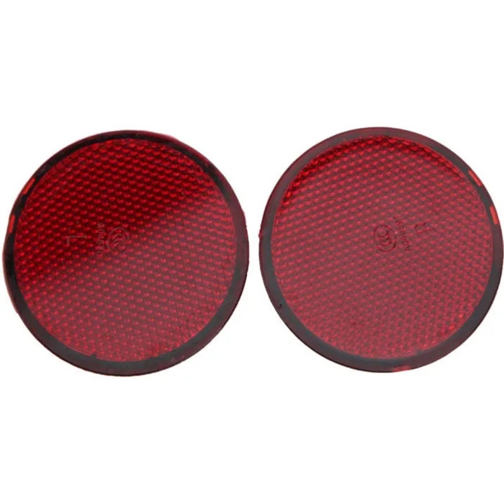 Set reflectoare spate rotunde rosii 10x10cm Nissan Qashqai 2007-2015