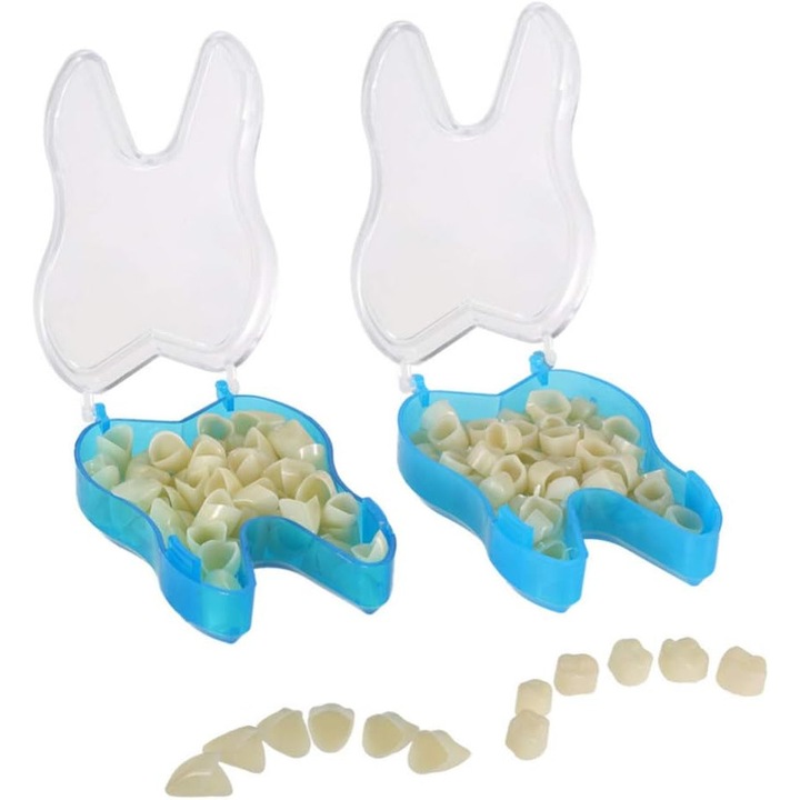 Coroane temporare din material pentru dinti anteriori si molari set 100 buc