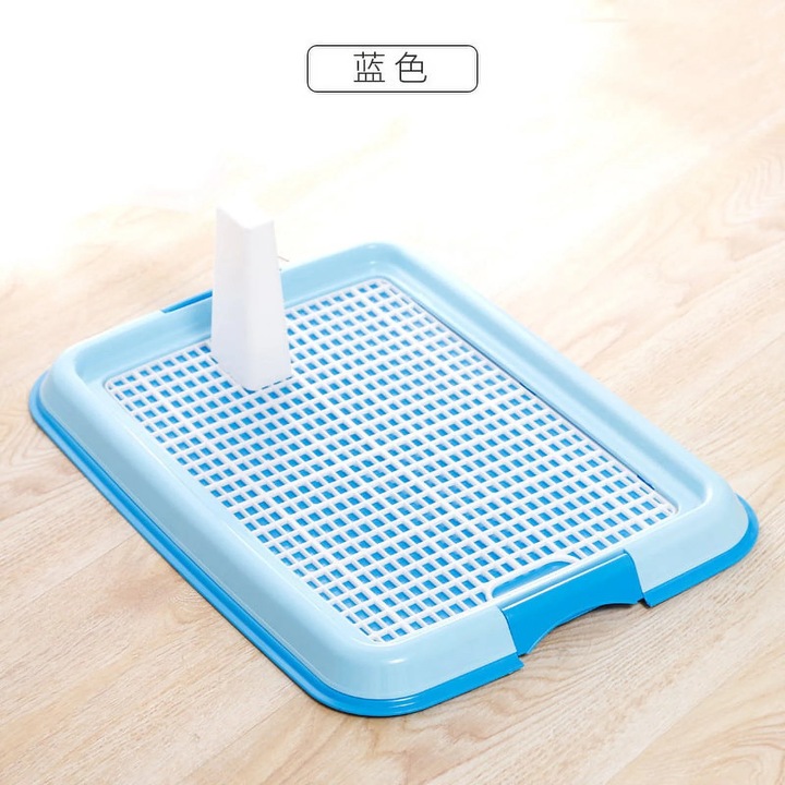 Toaleta pentru catei, plastic, albastru cer, 48x36x14cm