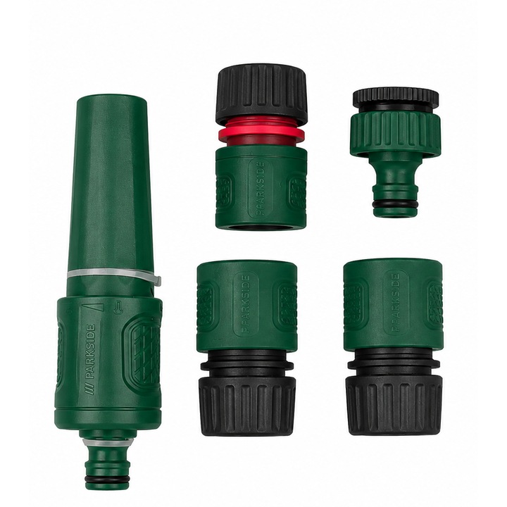 Set pistol de stropit PARKSIDE Click System, 5 piese, conectori inclusi, 13-15 mm, 1/2 - 5/8, max. 4 bar