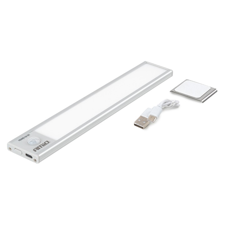 Vezeték nélküli LED lámpa mozgásérzékelővel, 2W 1500mAh USB-C 40cm