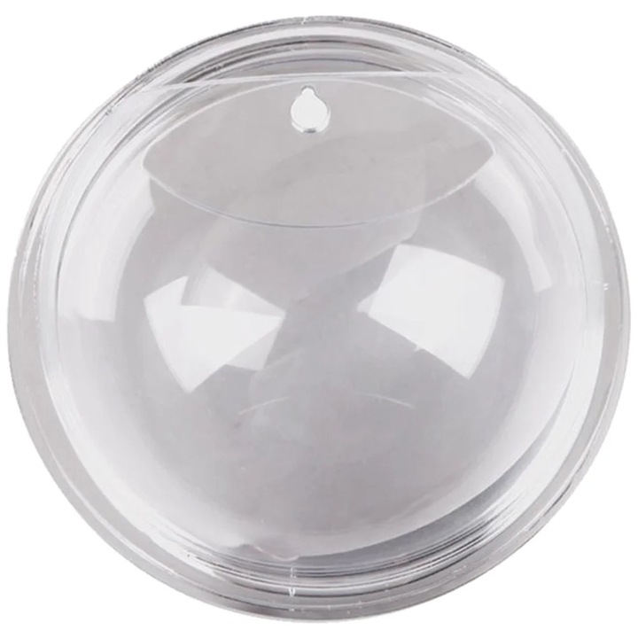 Vas acrilic transparent suspendat pe perete 26x26x14cm multifunctional pentru plante si pesti
