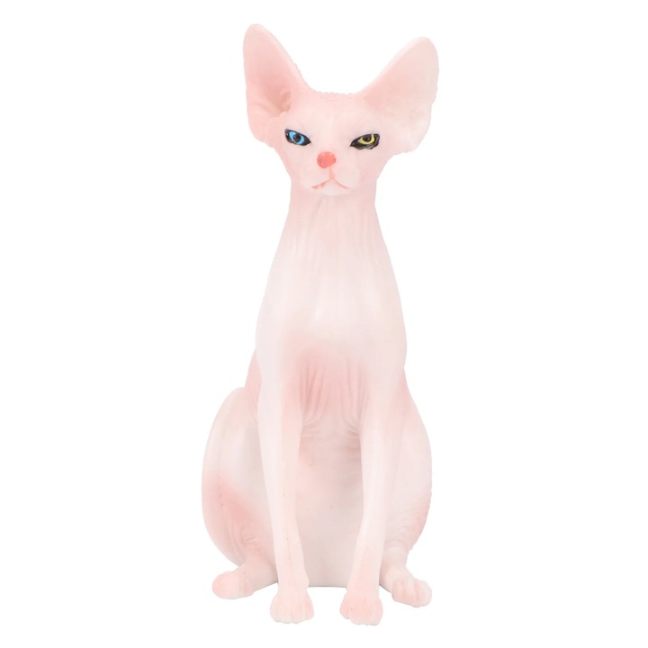 Model pisica fara par, plastic, 8.6x4.6x3.6cm