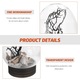 Acvariu mic rotund cu LED, plastic, transparent, 2xAAA, 15x15x15cm
