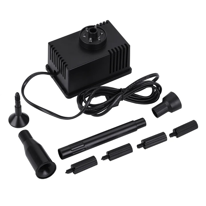 Pompa submersibila apa 10W 600L/h cu LED alb 12x7.5x6cm cablu 190cm