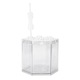 Acvariu mic hexagonal portabil din plastic 12x10.5x11cm