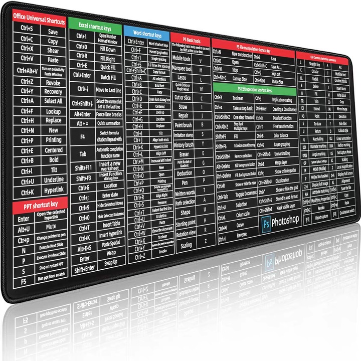 Mousepad cu linii, dimensiuni mari, antiderapant, gros, 900x400x3 mm, mov