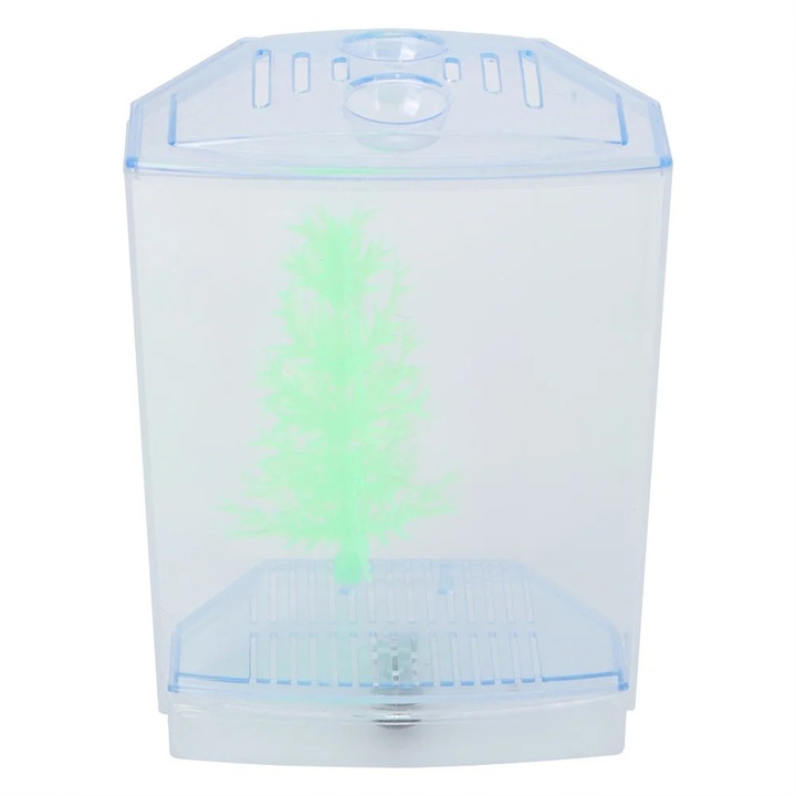 Acvariu mini, material acrilic, transparent, 20x9x14.5cm
