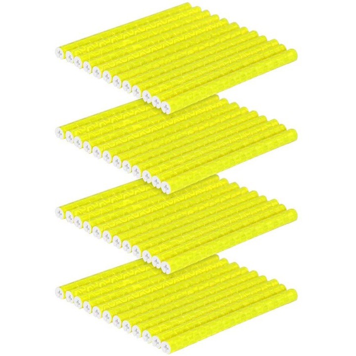 Küllőprizma kerékpárhoz, 48 db-os készlet, műanyag, többszínű, 75x5mm