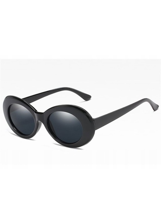 Ochelari de soare Ecarla cat-eye, plastic, negru, 148x57mm