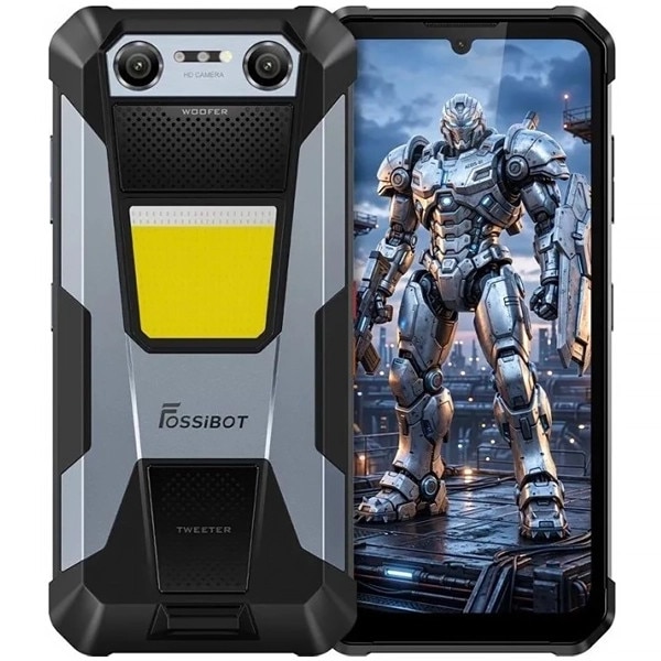 Telefon Mobil FOSSiBOT F106 Plus, Negru, 4G LTE, Difuzoare Duble 120dB, 18GB RAM (6GB + 12GB extensibili), 128GB, Camera 50MP + 20MP Night Vision, Android 16, NFC, 12000mAh, Dual SIM