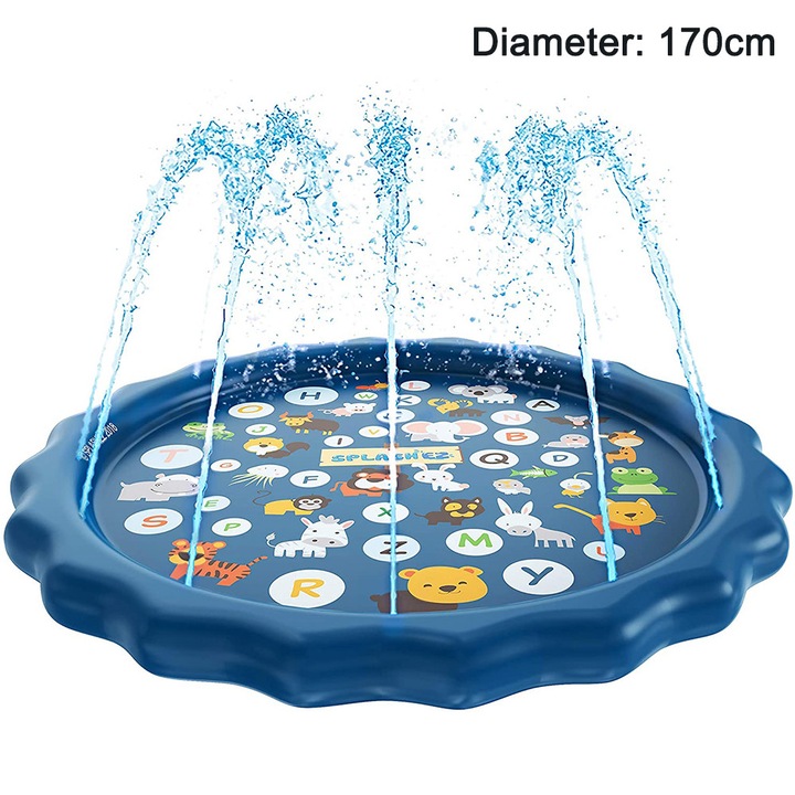 Covoras de joaca cu sprinkler, 170cm, PVC, multicolor