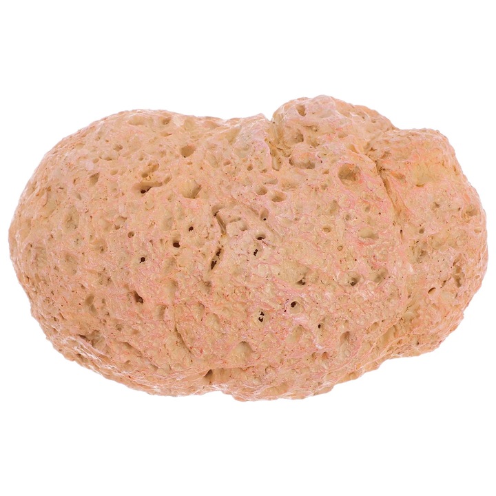 Cutie pentru chei in forma de piatra, galben, rasina, 12x7x5cm