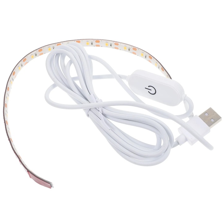 Banda LED 2m, lumina calda, adeziva, USB, violet cer, 200x1.5x0.3cm