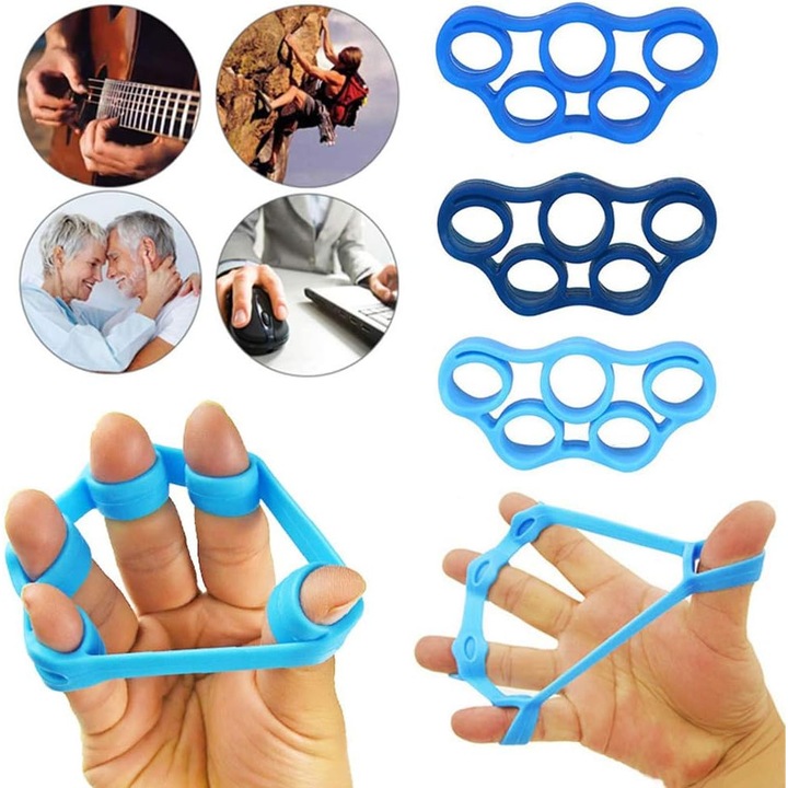 Set 5 Extensoare deget din silicon multicolor 7.5x4cm
