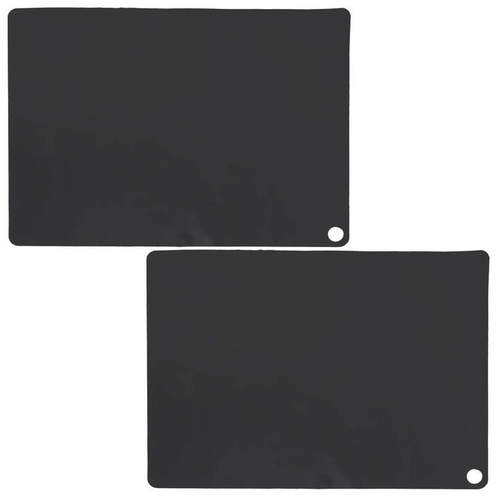 Covoras pentru plita cu inductie, 35x25x0.1cm, negru, silicon si fibra de sticla, reutilizabil set 2 bucati