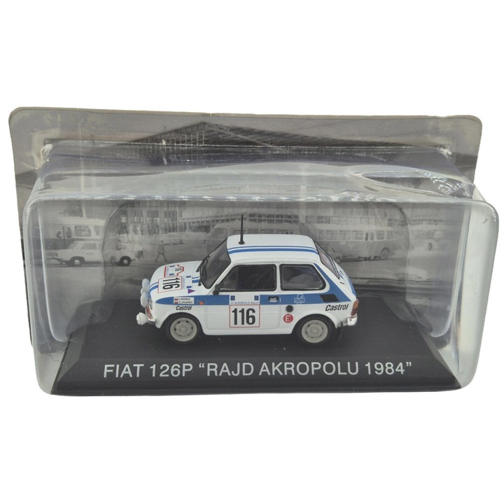 Polski Fiat 126P #116 - Rajd Rally Acropolis (1984) - Szerla Janusz - Janarek Krzysztof - Edicola - 1:43