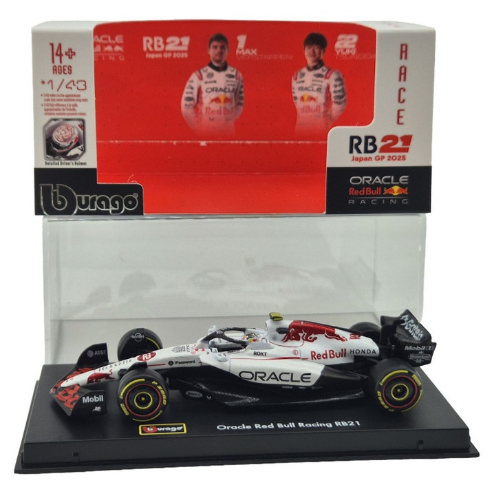 Red Bull RB21 F1 #1 (2025) - Japan GP - Yuki Tsunoda - PILÓTÁVAL - Bburago - 1:43