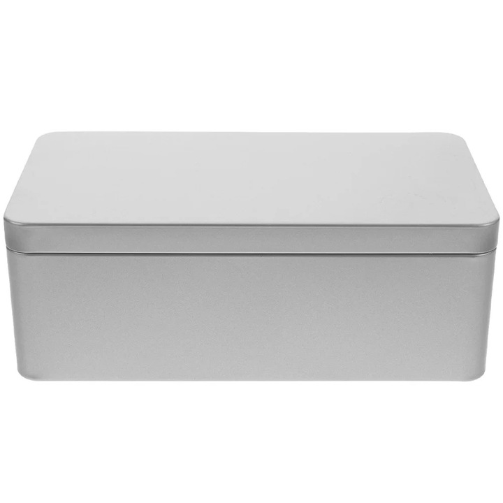 Cutie din tabla cu capac ZYBLSSBB LSM2xh5379-BCS0178859, dreptunghiulara pentru depozitare ceai, Multicolor, 23.5 x 11 x 6.5 cm